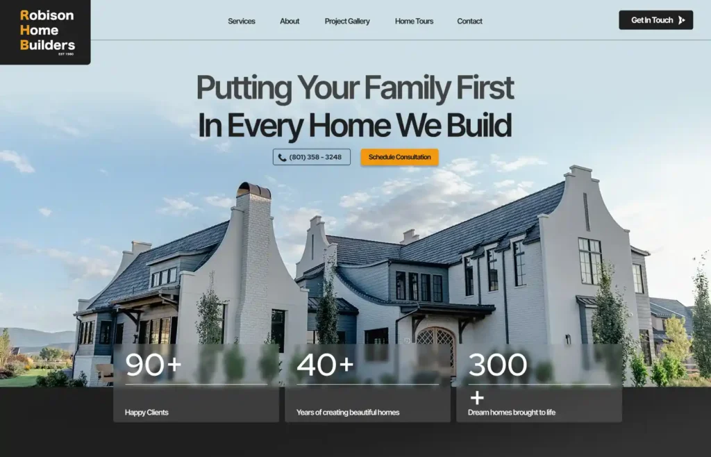 robison homes wed esign sample